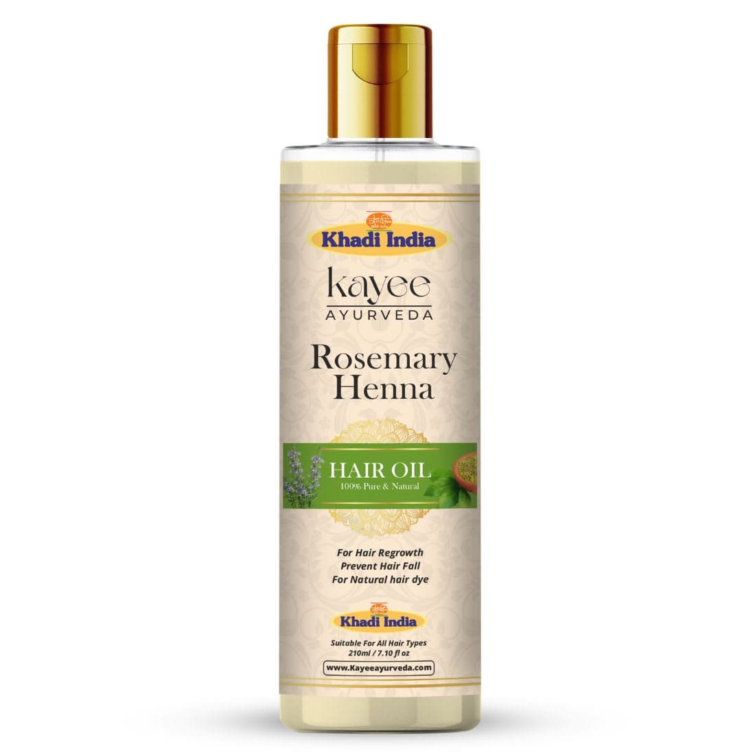 Kayee Ayurveda Rosemary Henna Hair Oil 210ml