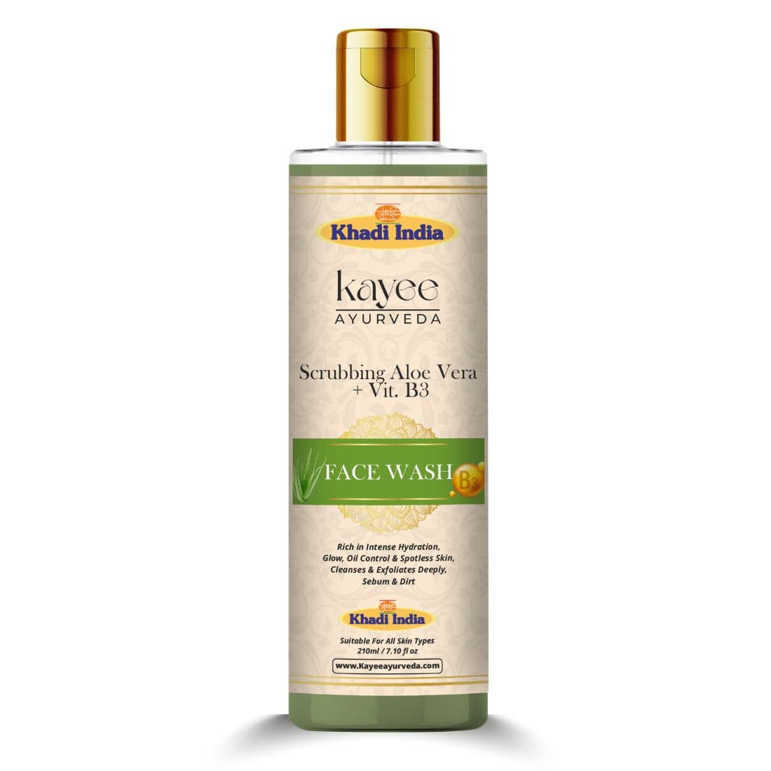 Kayee Ayurveda Scrubbing Aloe Vera + Vitamin B3 Face Wash 210ml