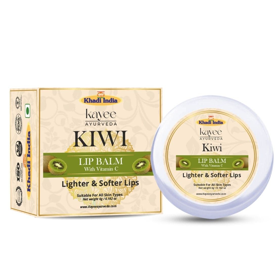 Kayee Ayurveda Kiwi Lip Balm 5gm